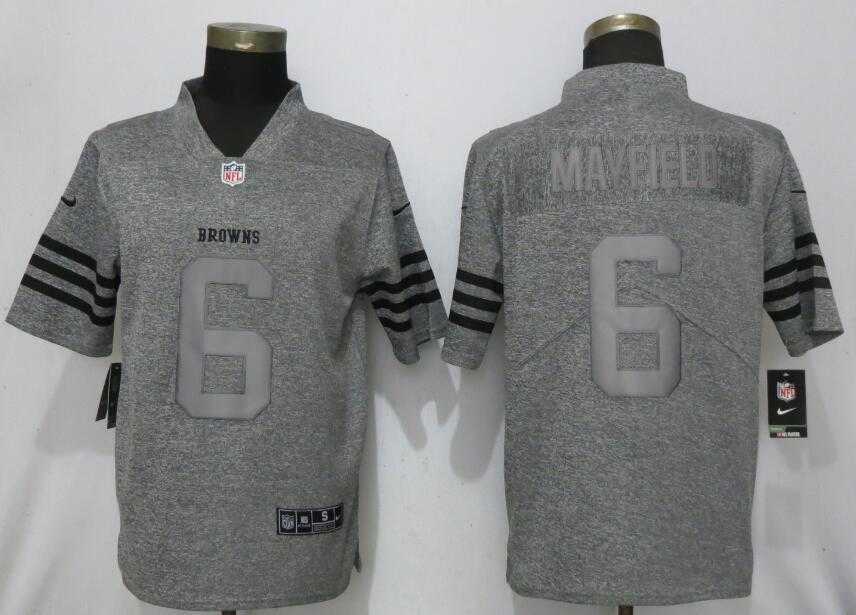 Nike Browns 6 Baker Mayfield Gray Gridiron Gray Vapor Untouchable Limited Jersey,We sell and wholesale Nike Browns 6 Baker Mayfield Gray Gridiron Gray Vapor Untouchable Limited Jersey on line form chian!